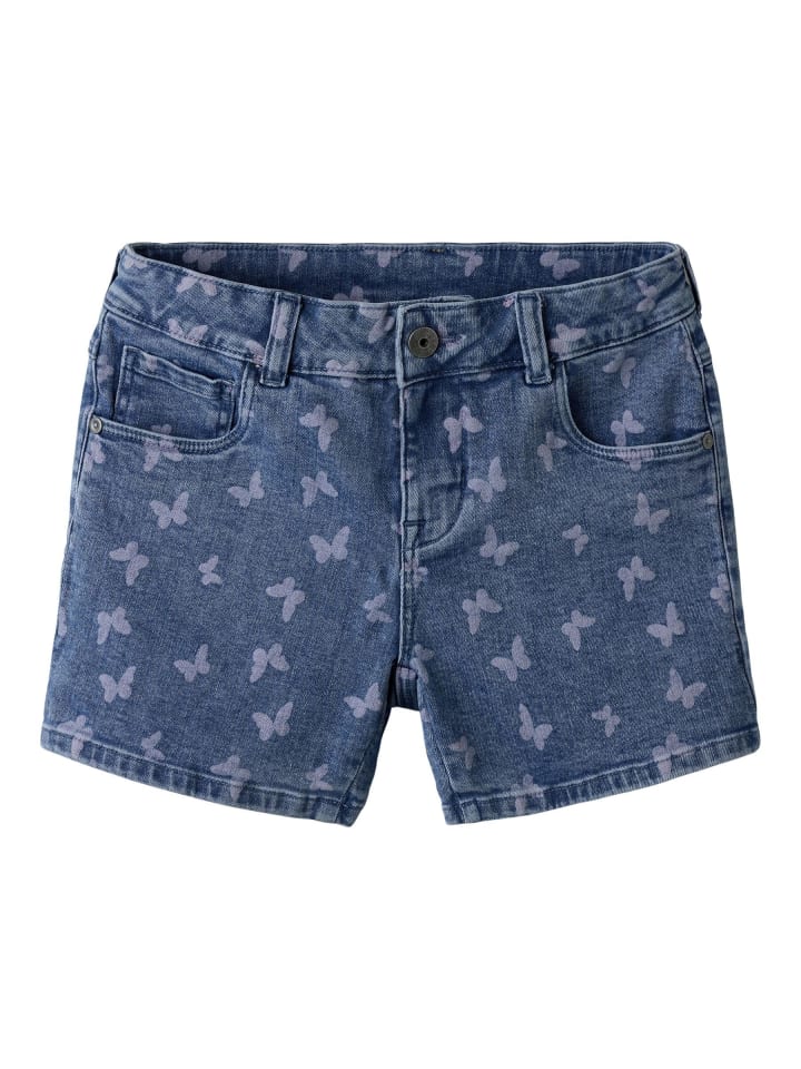 Jeansshorts in Medium Blue Denim