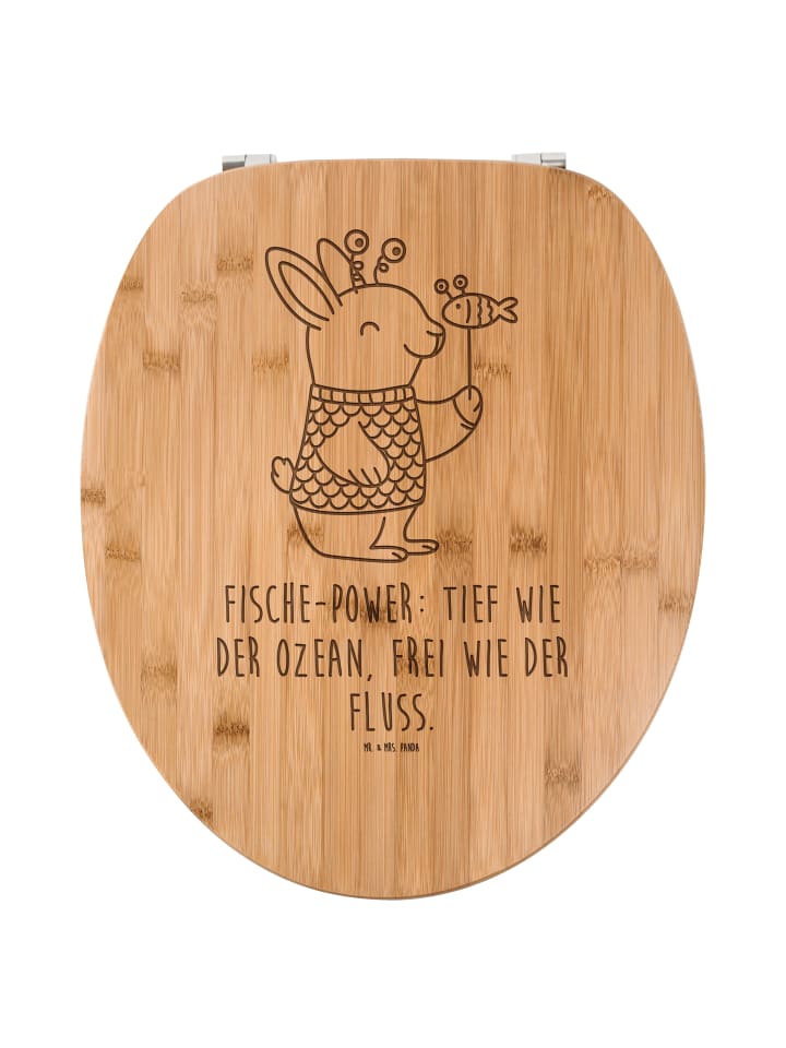 WC-Brille Fische Astrologie mit Spruch in Transparent
