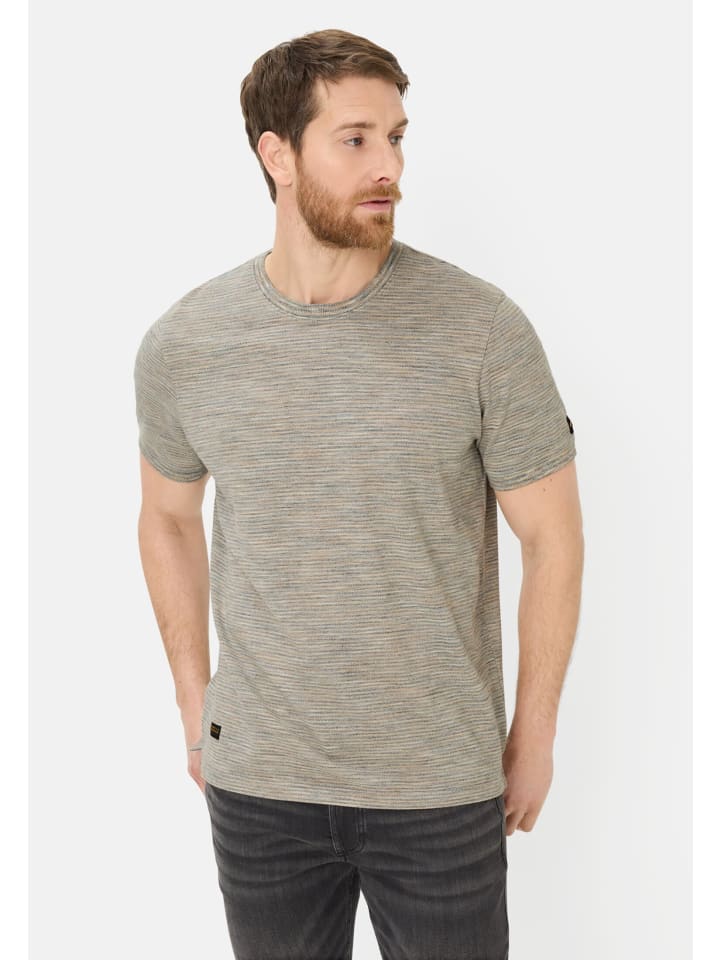 T-Shirt mit Rundhalsausschnitt in Wasserblau