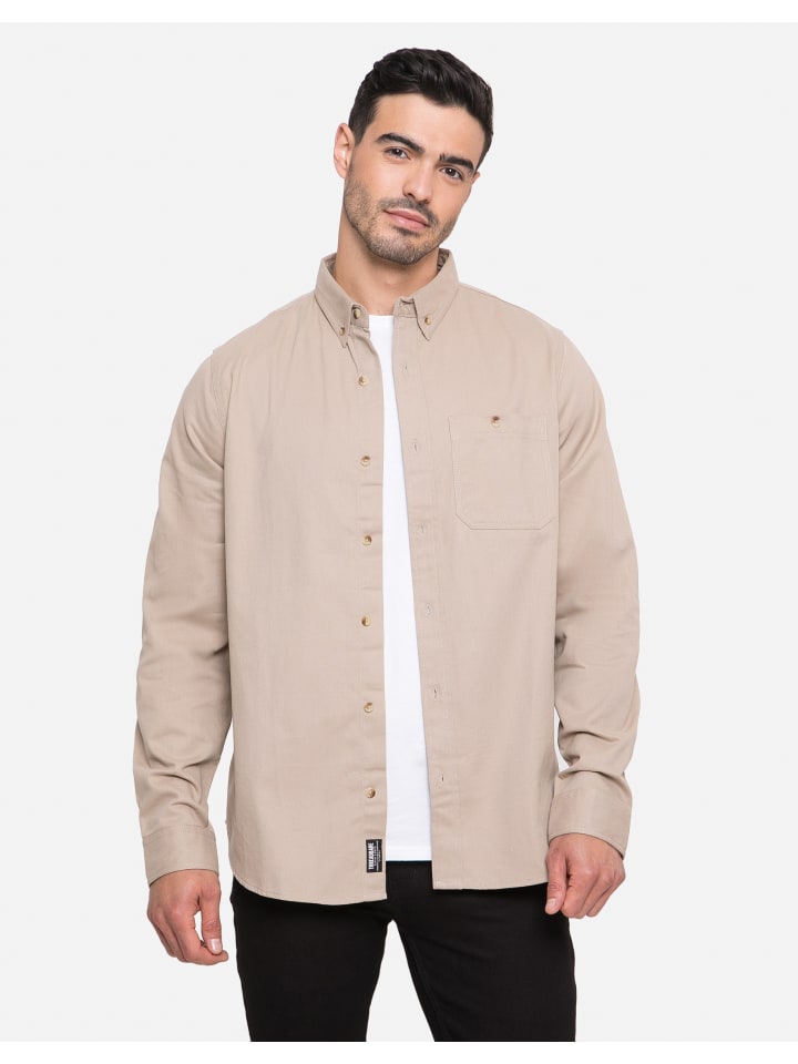 Langarmhemd 2 Pocket Guthrie in Beige