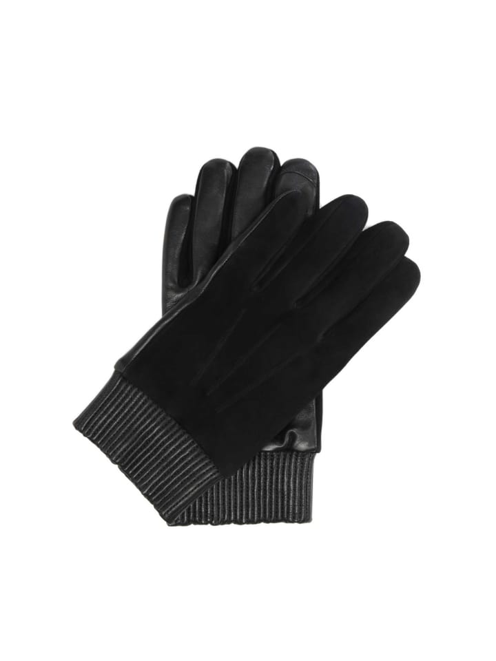 Handschuhe (Echt-Leder)  BRAK in Schwarz