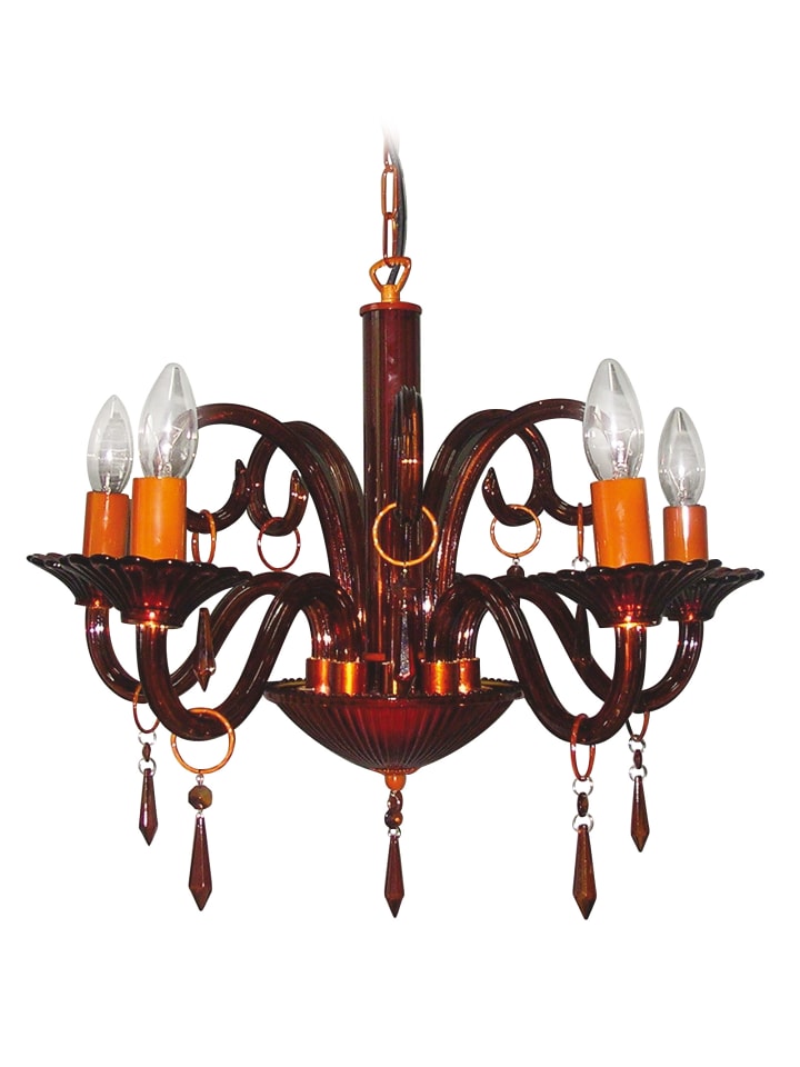 Pendelleuchte "VAMPA" in braun - (L)53 cm x (B)53 cm x (H)45 cm