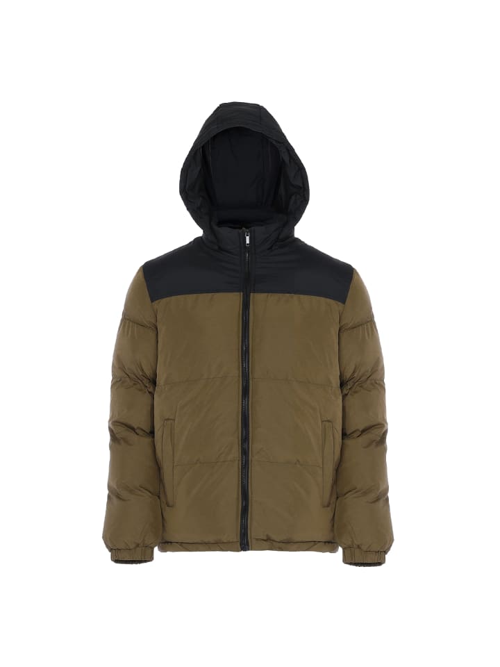 Herren Wattierte Steppjacke in Khaki