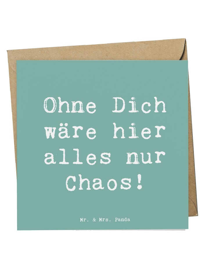 Klappkarte Spruch Reinigungskraft Held mit Spruch in Meeresbrise
