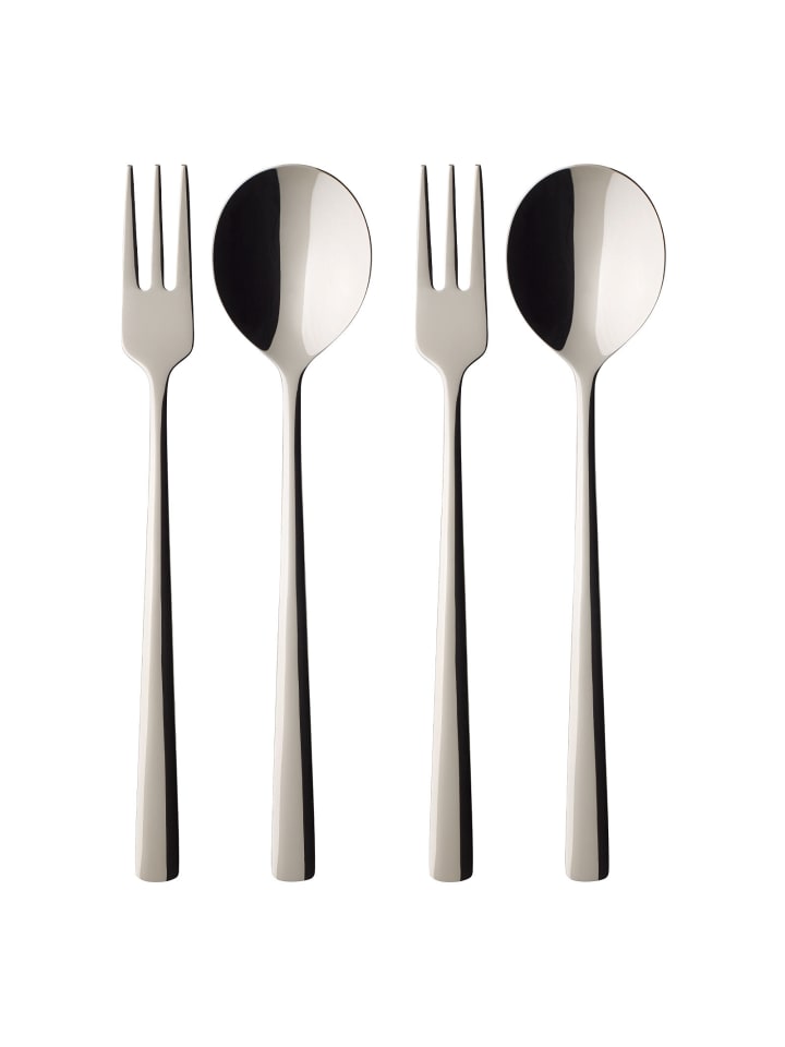 Spaghetti Besteck-Set Daily Line in Silber 21,5 cm