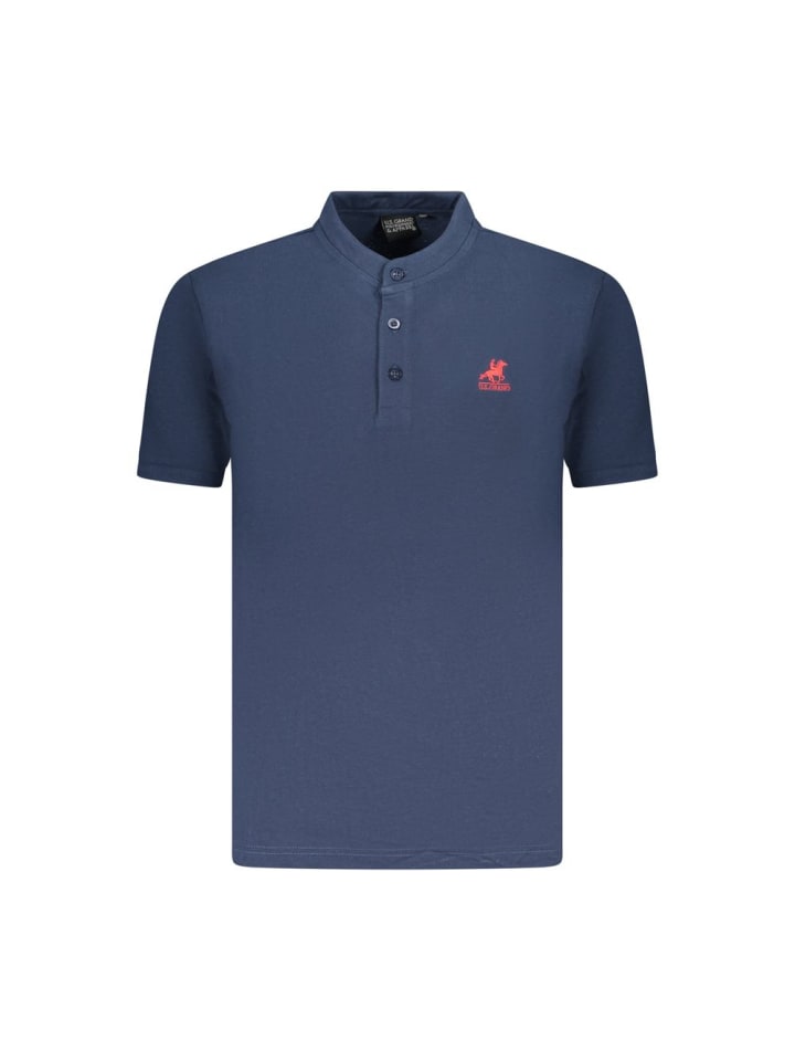 Blau Baumwolle Herren Polo