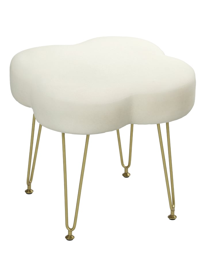 Hocker in Cremeweiß 41L x 41B x 40H cm