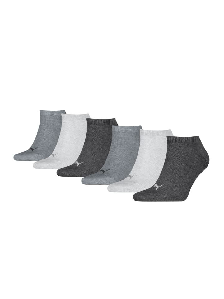 Socken PUMA UNISEX SNEAKER PLAIN 6P in 800 - anthraci/l mel grey/m me