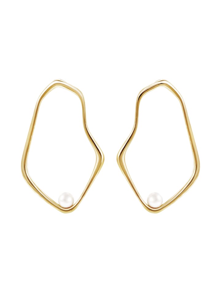 Ohrring white cave gold