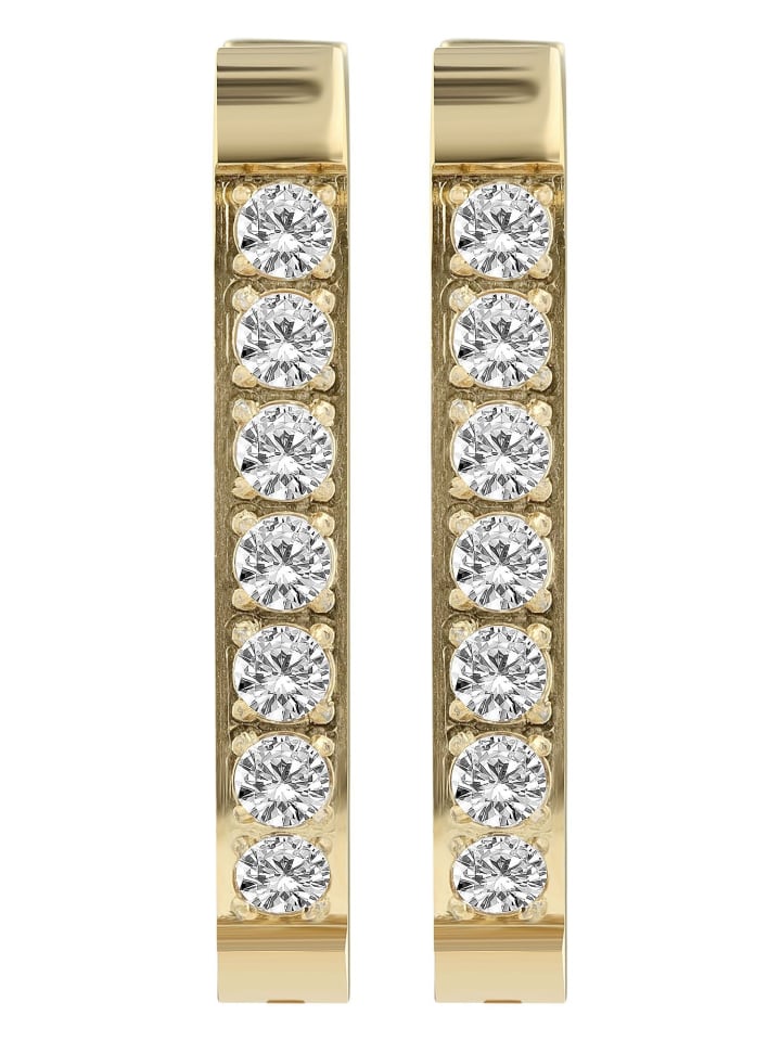 Damen Ohrringe – Klappcreole aus Edelstahl in gold