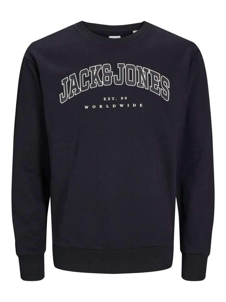 Sweatshirt JECALEB VARSITY SWEAT CREW in black