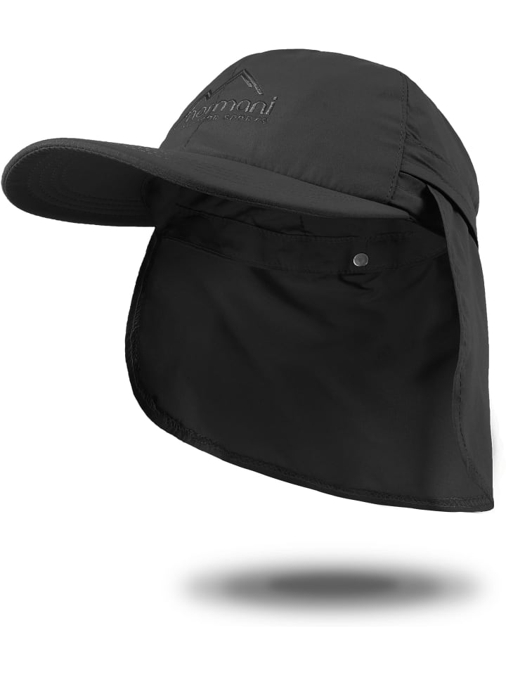 Cap mit Nackenschutz Savannah in Schwarz