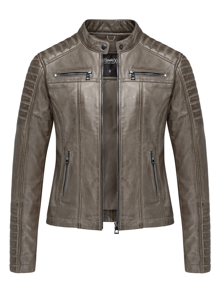 Lederjacke SKYE in Grau