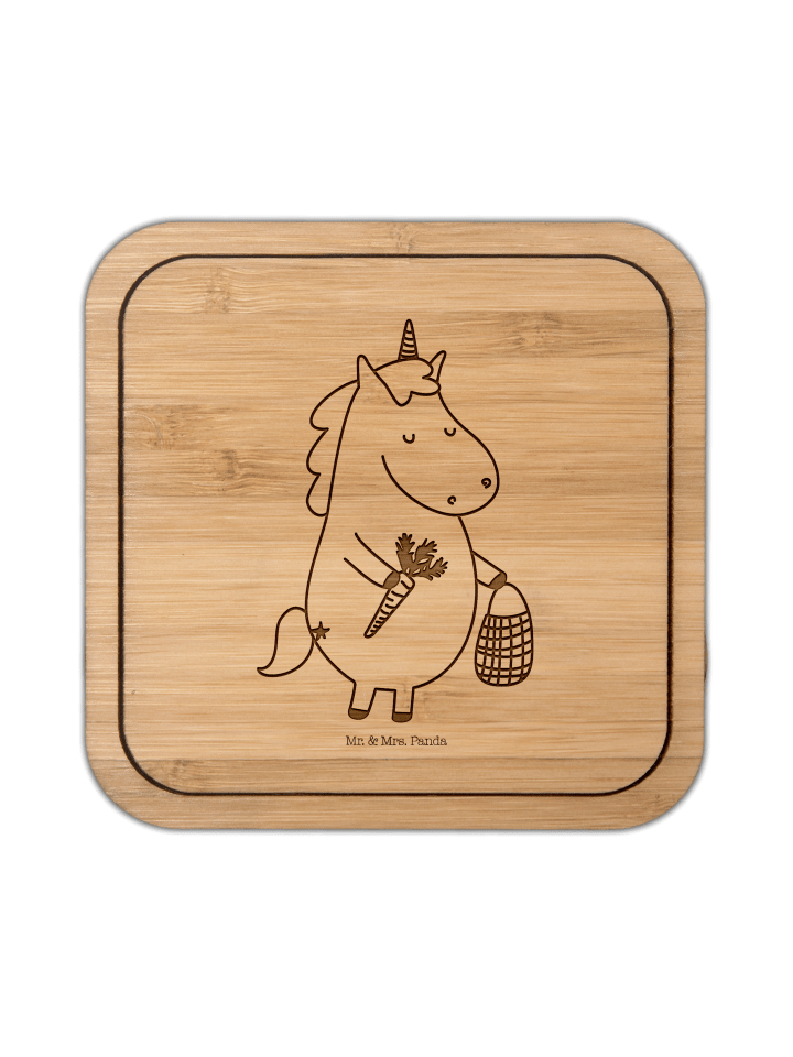 Untersetzer Einhorn Vegan ohne Spruch in Transparent