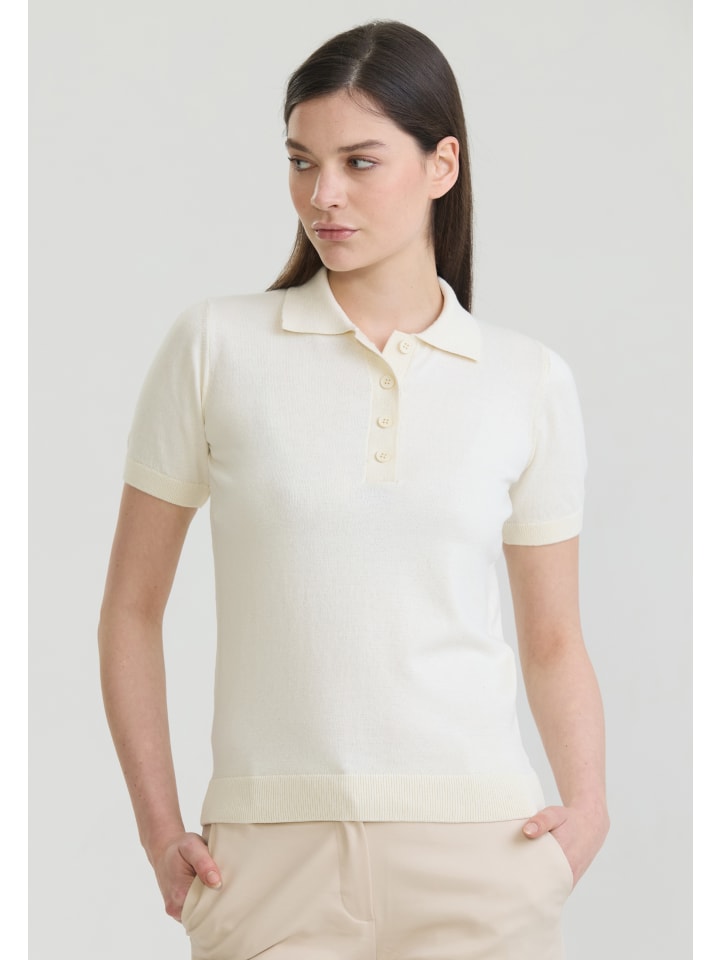 Polo Shirt Kurzarm in Ecru
