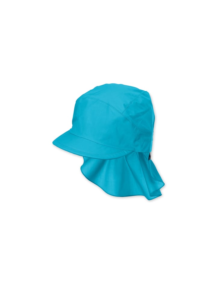 Schirmmütze mit Nackenschutz Basic in cyan