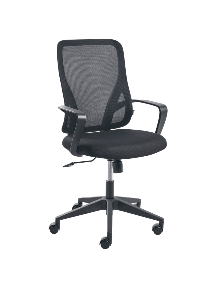 Professioneller Bürostuhl LUMA in Schwarz - (W) 60 x (H) 98 x (L) 60 cm
