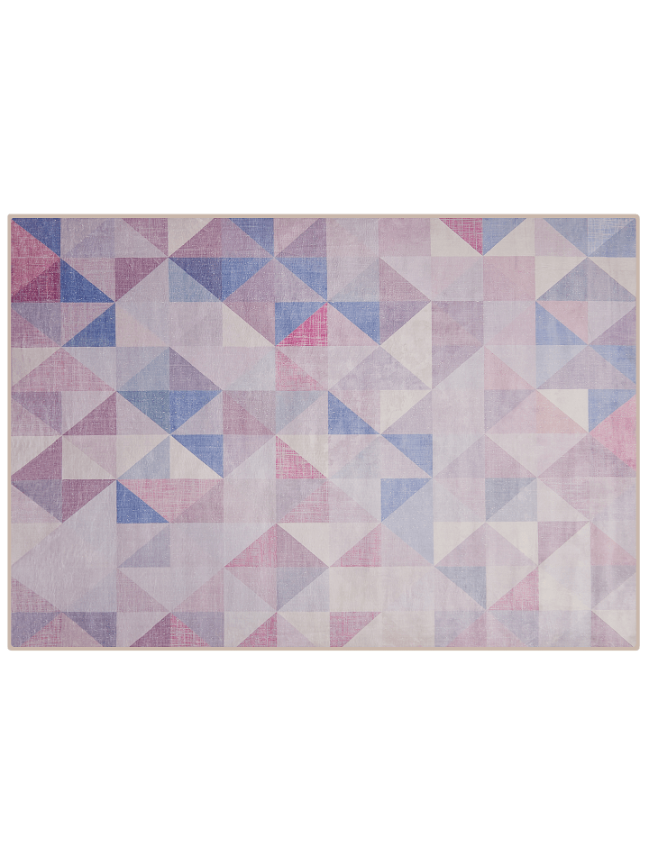 Kurzflor KARTEPE in Bunt/Blau/Grau - (W) 160 x (H) 0.5 x (L) 230 cm