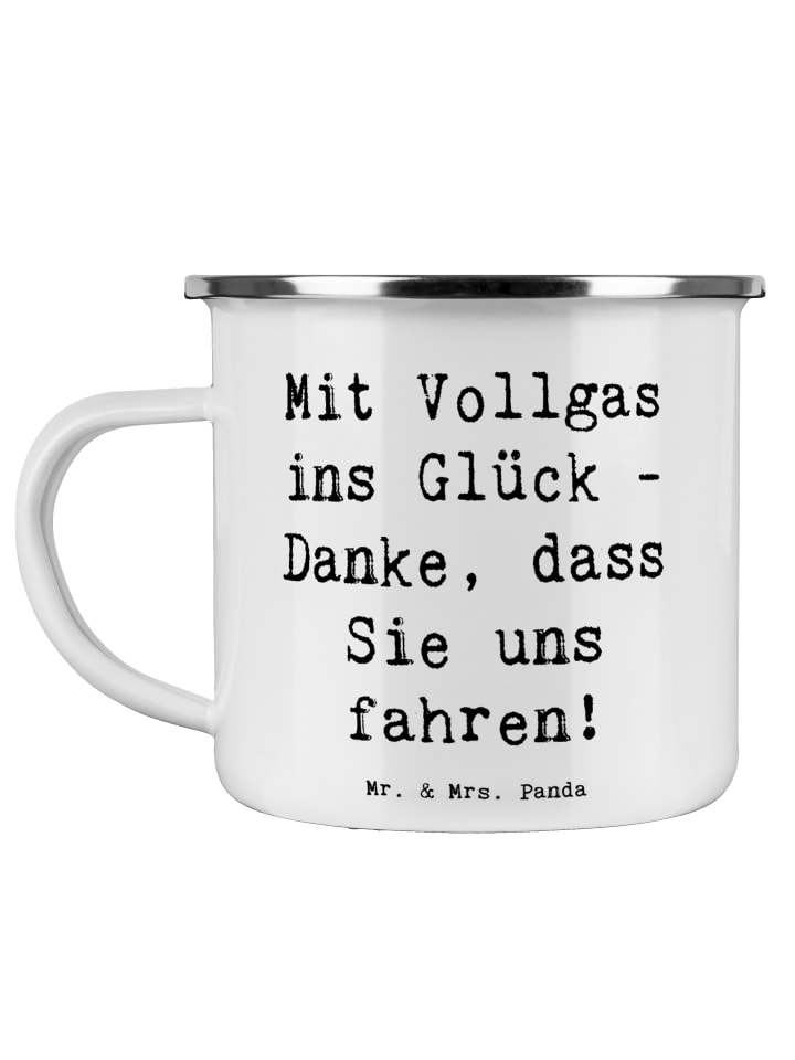 Trinkbecher Spruch Chauffeur Glück mit Spruch in Weiß