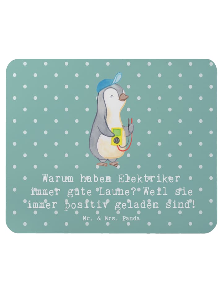 Mouse Pad Positiver Elektriker mit Spruch in Meeresbrise