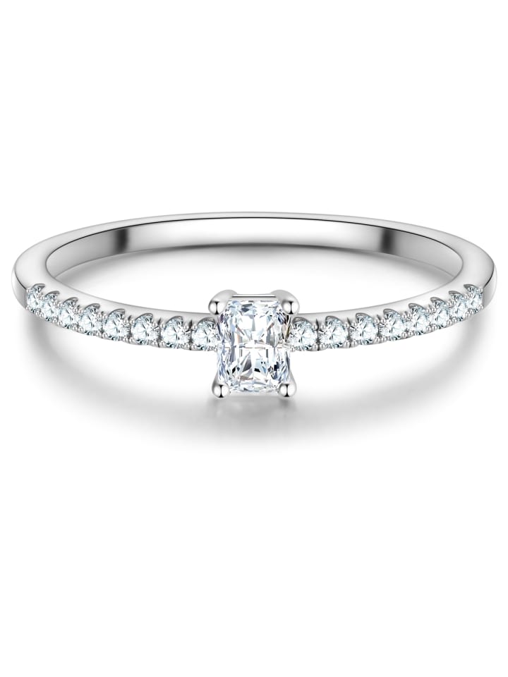 Ring aus Sterling Silber mit Zirkonia in silber