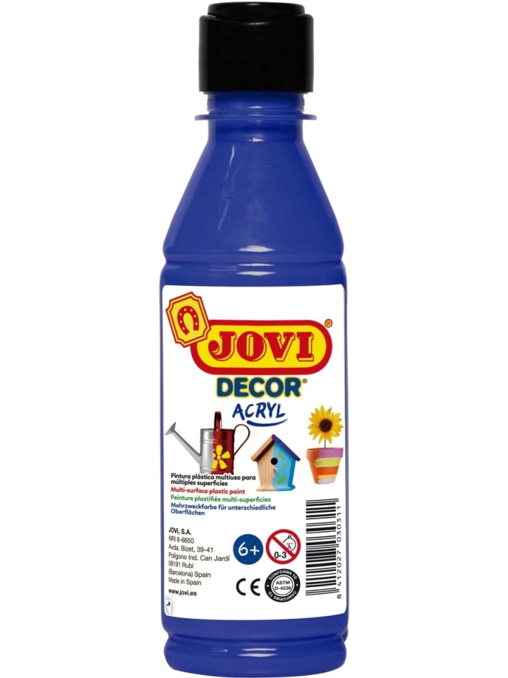 Acrylfarbe Jovicolor ultrablau 250ml Flasche
