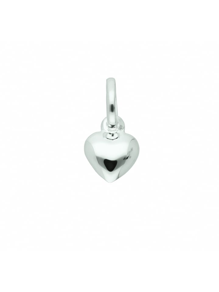 Damen 925 Silber Anhänger Herz in silber