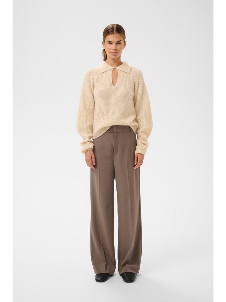 Langarm NIASIW Classic fit in Ecru