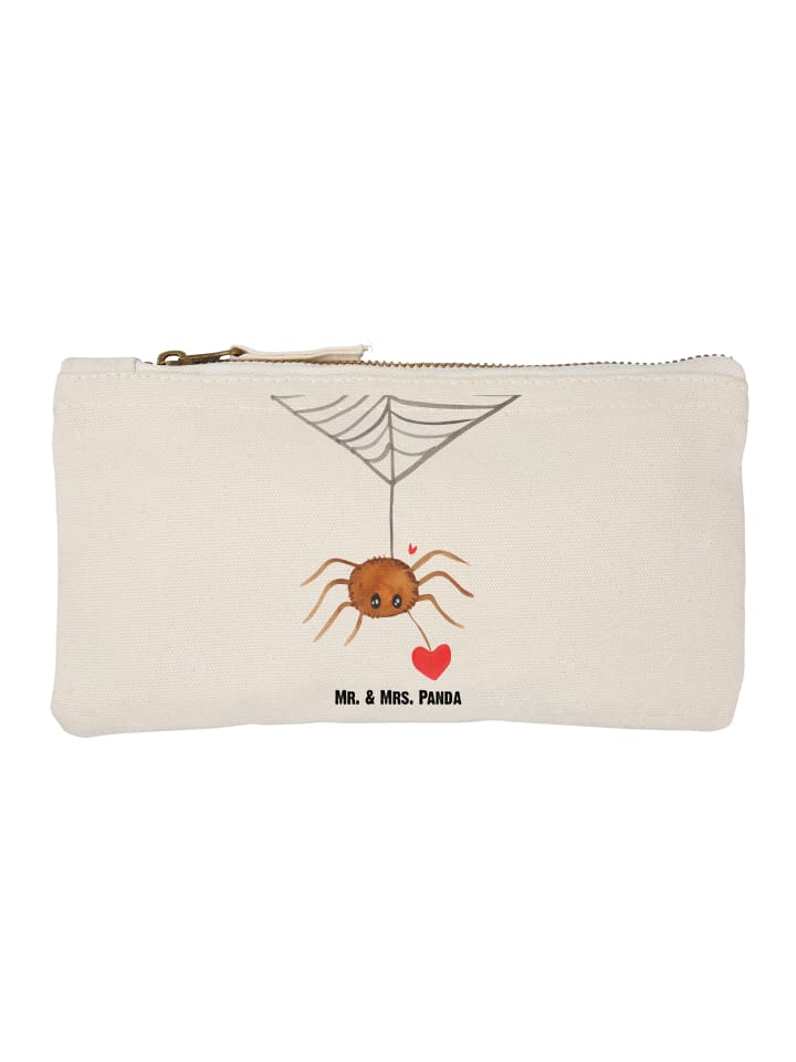 Kosmetiktasche Spinne Agathe Liebe ohne Spruch in Weiß