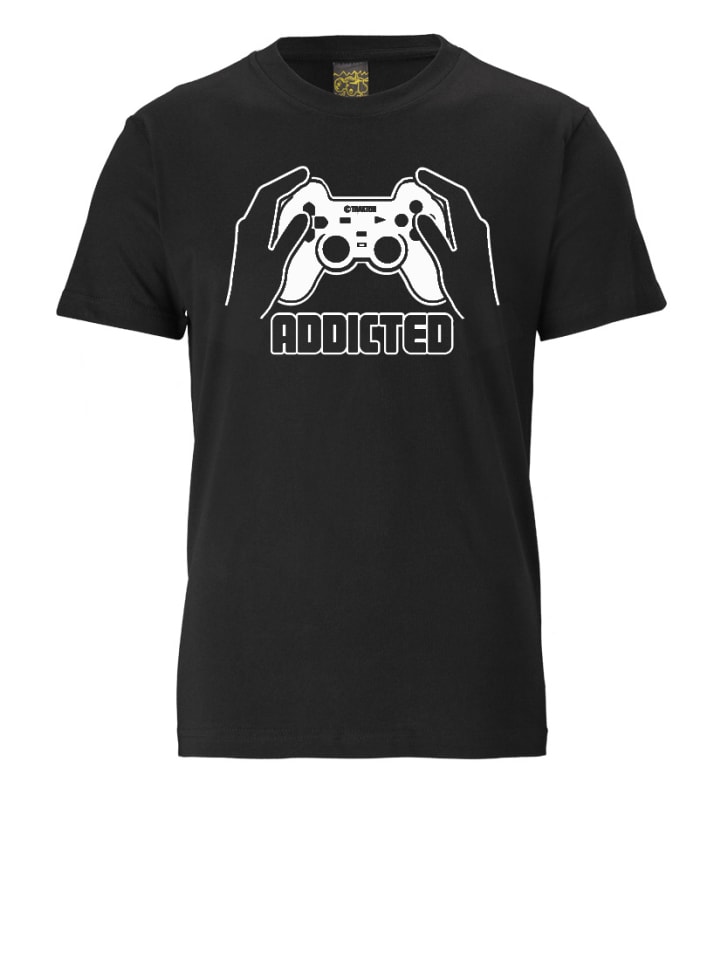 T-Shirt ADDICTED in schwarz