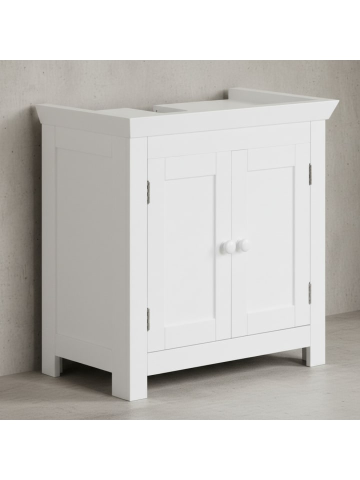 Waschbeckenunterschrank | Weiß, 57cm, 2 Türen