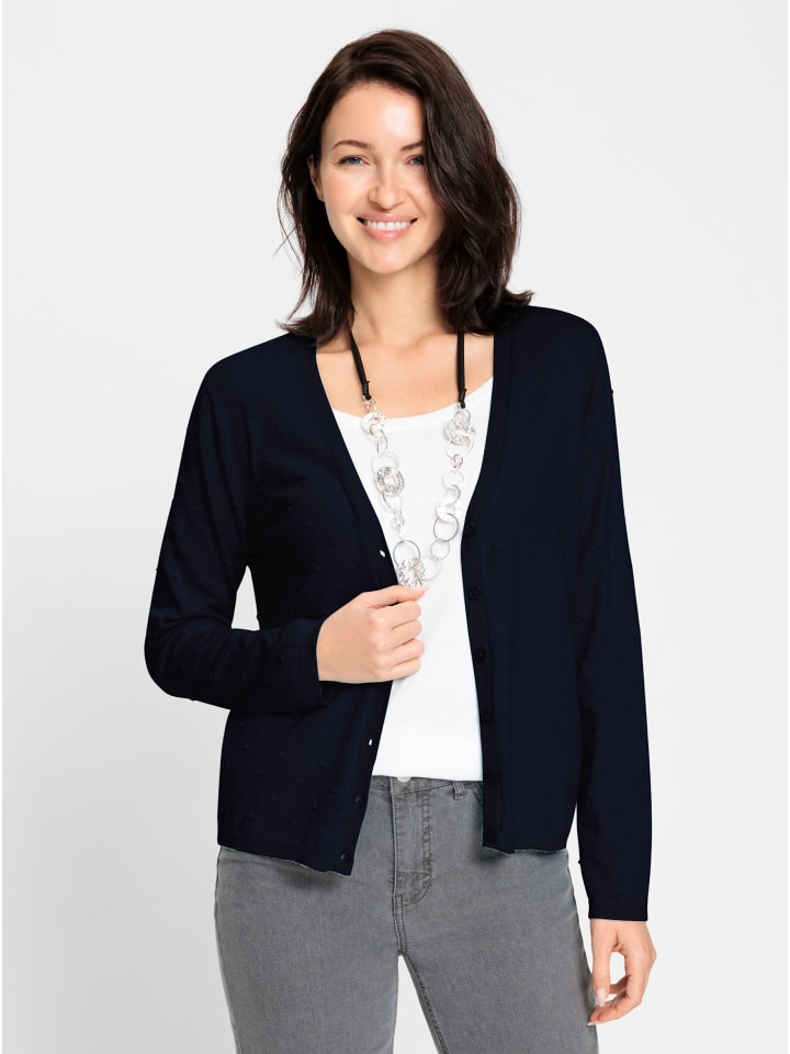 Strickjacke in marine