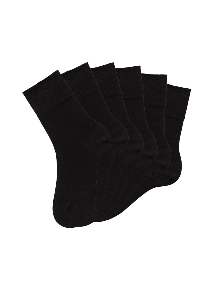 Socken in 6x schwarz