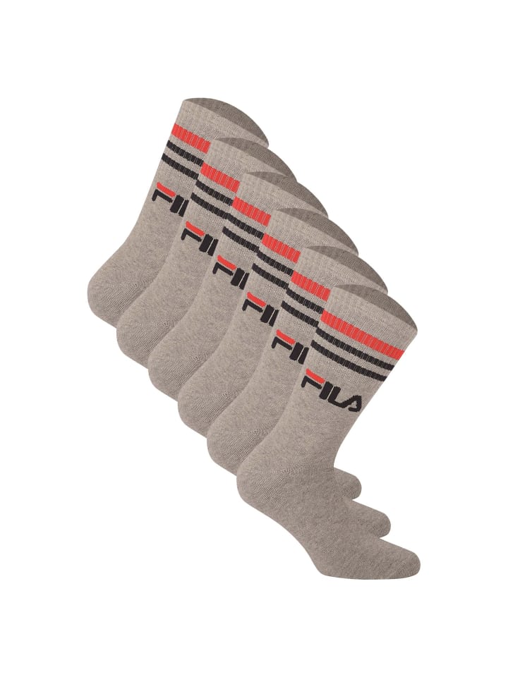 Socken 6er Pack in Grau