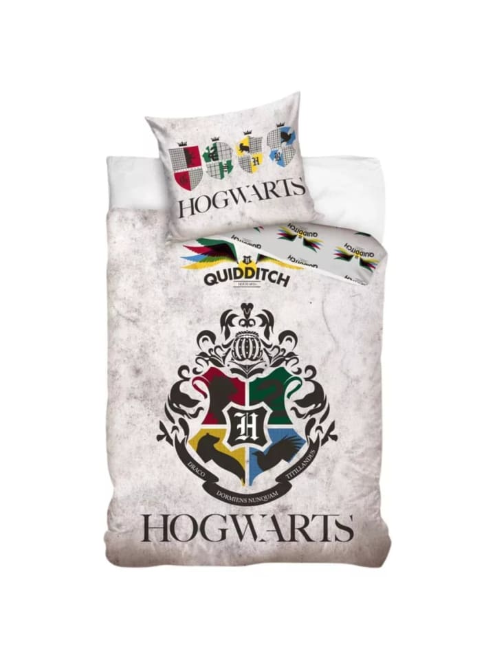 Harry Potter Hogwarts Premium-Bettwäsche-Set aus 100 % Baumwolle, 140