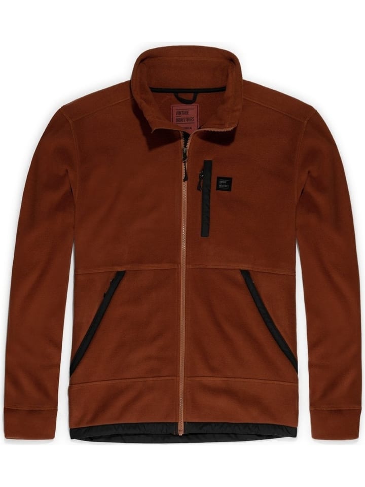 Fleecejacke/Fleecepullover in Braun