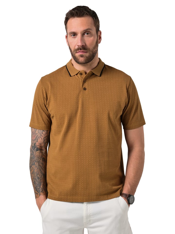 Poloshirt in goldbraun