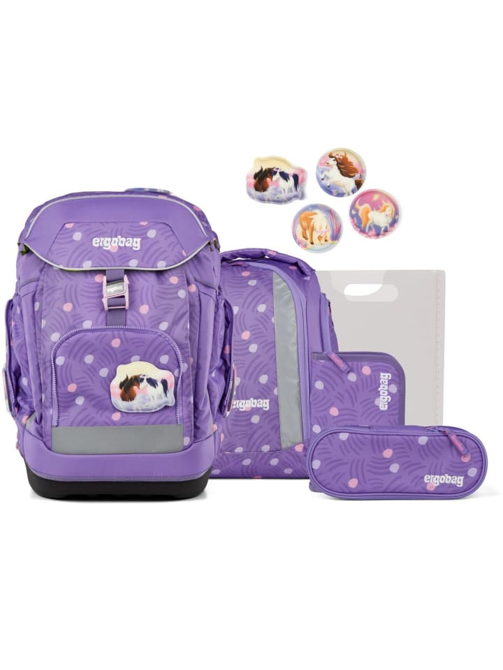 Maxi Schulrucksackset 6-tlg. PonyBäradies in lila
