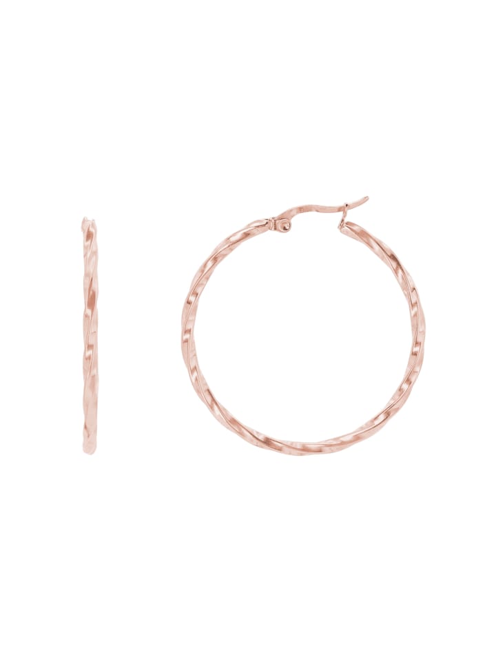 Creolen Damen Dido rose goldfarben in rosegoldfarben