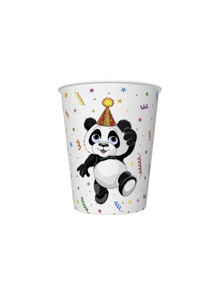 Tiere Funny Panda Kunststoffbecher 8 Stück 250 ml
