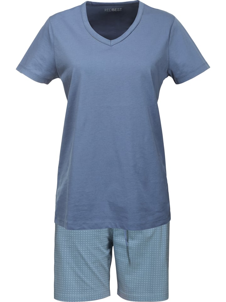 Single-Jersey Shorty in jeansblau