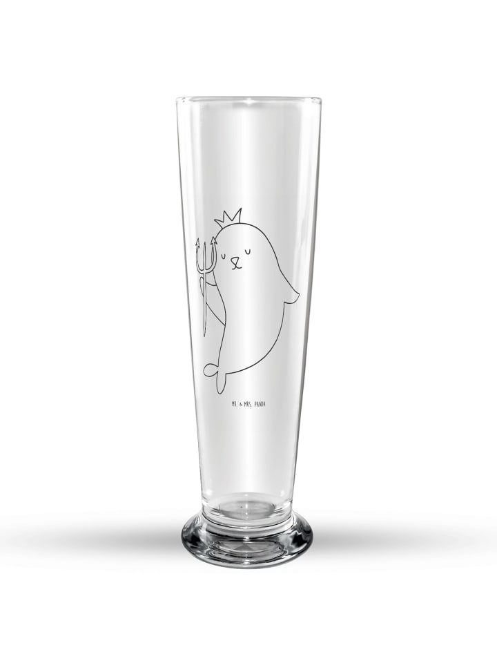 Bierglas Sternzeichen Wassermann ohne Spruch in Transparent