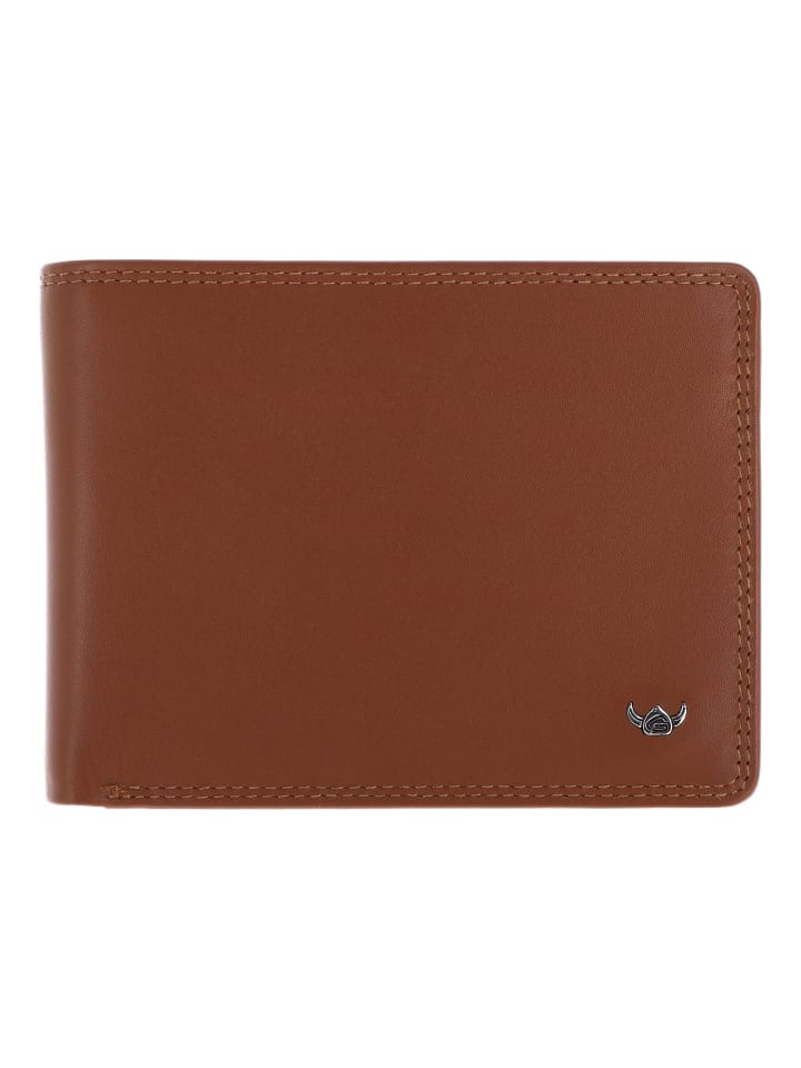 Polo Geldbörse RFID Schutz Leder 12.5 cm cognac