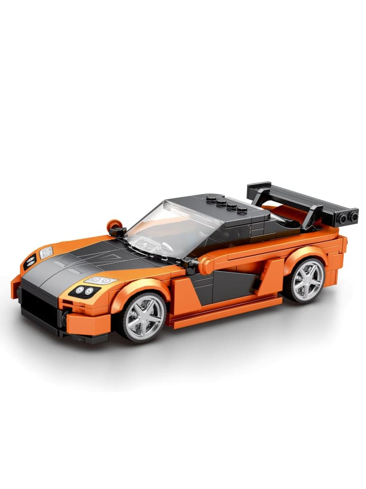 Reobrix 804 Sportwagen 1:24 Klemmbaustein Auto 367 Teile ab 14 in Orange Schwarz