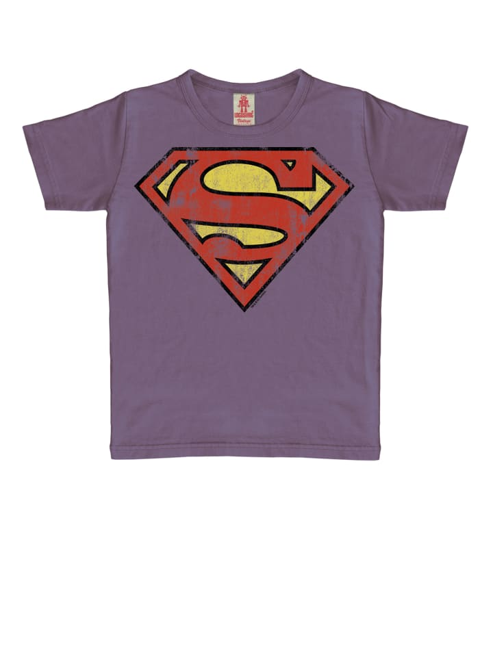 T-Shirt Superman in lila