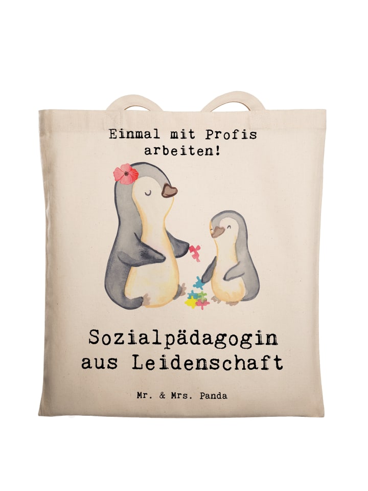 Tragetasche Sozialpädagogin Leidenschaft mit Sp... in Creme