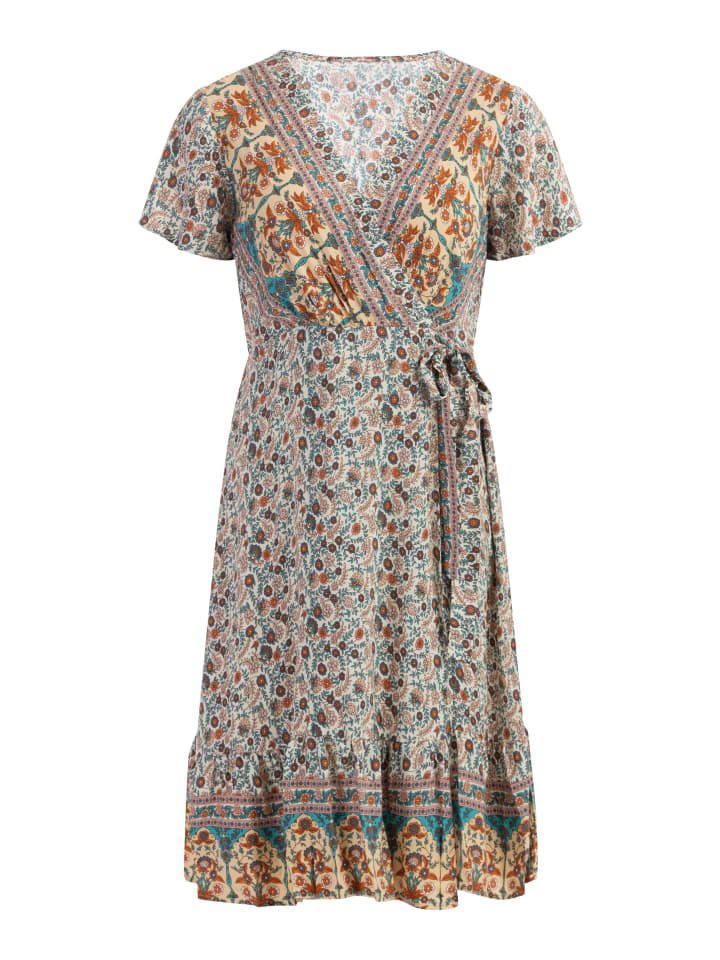 Women Sommerkleid in Wollweiss Mehrfarbig
