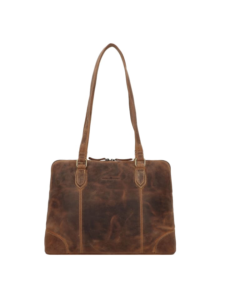 Vintage Shopper Tasche Leder 37 cm Laptopfach brown