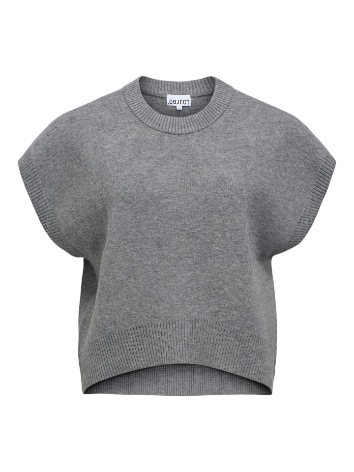 Strickoberteil in Medium Grey Melange1