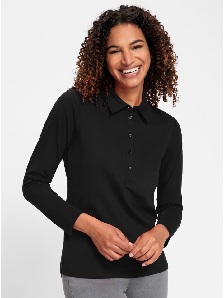 Poloshirt in schwarz